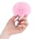 Anal traffic jam with a fluff of the oksa, silver sleeve 28 mm, tail 90 mm, pink