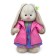 Soft toy "Bunny Mi", in an eco -leather coat, 25 cm