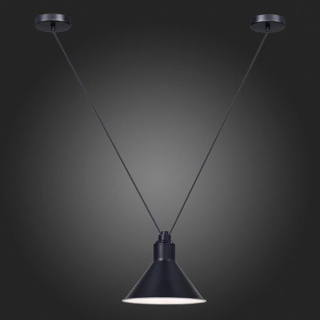 Suspension lamp ST LUCE. SL1804.403.01. Svevo. 1x60 W, E14, 21x21x17 cm, black color-2