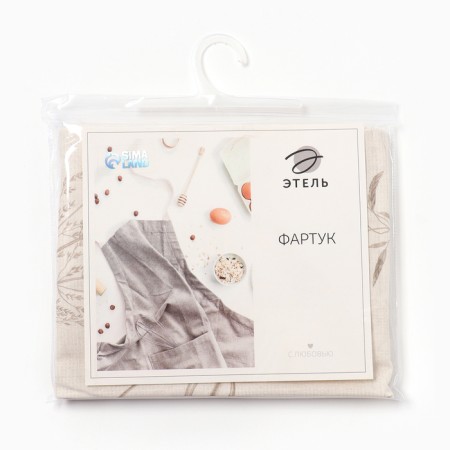 Apron Ethel "Flower Herbarium" 60x70 cm, 100% HL, reps 210g/m2-5