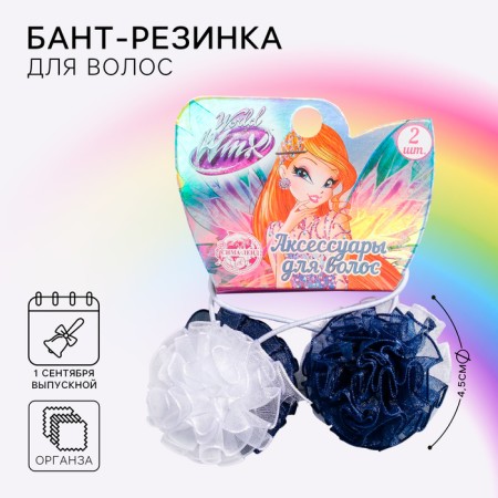 Hair bow, 2 pieces 4.5 cm, Winx