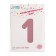 Foil ball 40 "number 1", pale pink