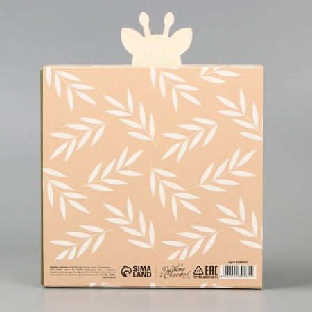 Gift folding box, packaging, "Girafics", 15 x 15 x 8 cm-3