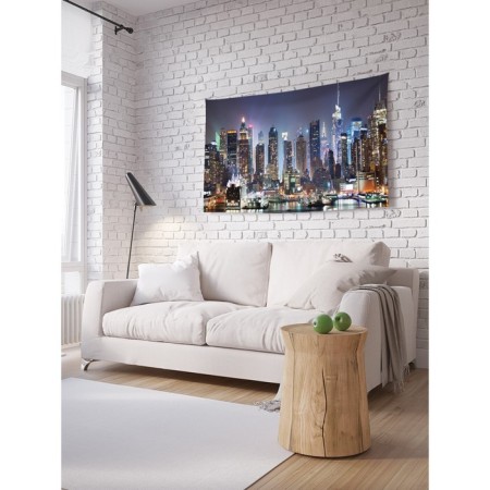 Decorative panel with photo printing "City of modernity", horizontal, size 100x150 cm