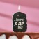 Candle for the cake "shorter, with dr. With a joke", black, 6.5 cm