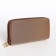 Women's wallet on zippers, dark beige color