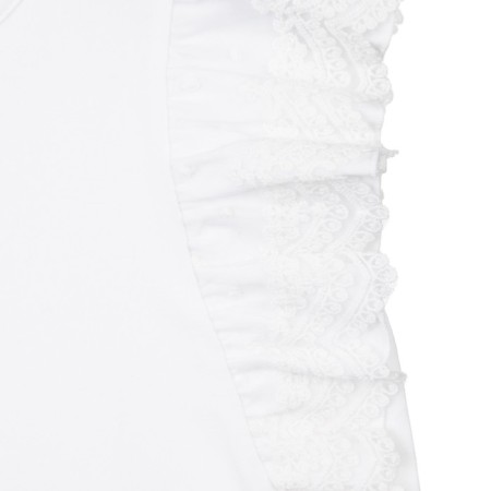 Knitted blouse with volumetric lace sleeves, height 152 cm-6