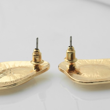 Earrings with pearls "abstraction" Bohemia, color gold-2