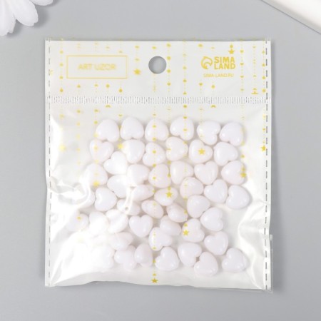 Beads Plastic "Snow White" set 20 grams 0.6x1x1 cm-3