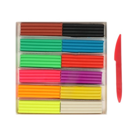 Plasticine floating 12 colors "Baby", mix-7