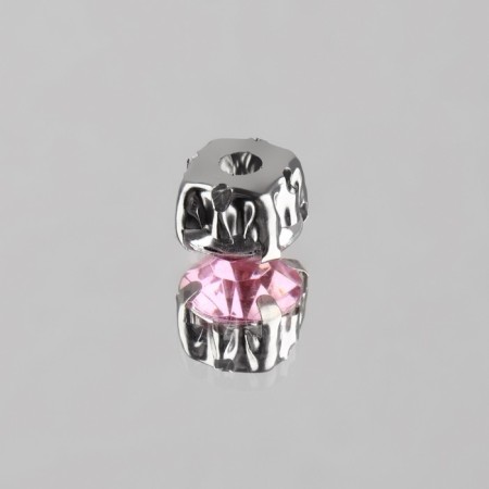 Rhinestones are sewing "circle", in the frame, d = 8 mm, 20 pcs, pink color-2