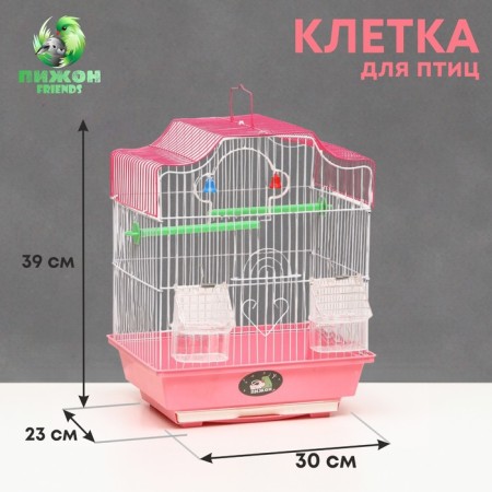 Poultry cell is equipped BD-1/4F, 30 x 23 x 39 cm, pink