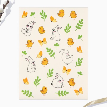 Easter slide in a set with stickers for eggs "Nature".-6