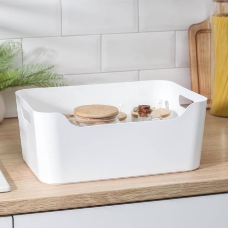 SCANDI storage basket, 10 l, 34 × 24 × 14 cm, white color