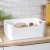 SCANDI storage basket, 10 l, 34 × 24 × 14 cm, white color