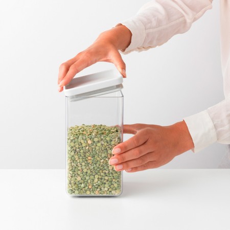Rectangular container Brabantia Tasty Colours, light gray color, 1.6 liters-1