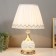 Table lamp 16434/1wt E27 40W white-gold 27.5x27.5x42 cm Risalux
