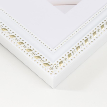 Photo frame Plastic "Mira" 15x21 cm, 642968-6, white (plastic screen)-2