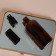 Glass bottle for perfume, with a spray, 100 ml, brown/black color