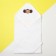 Tainted towel with a corner "Cheburashka" 75*75 cm, cotton 100%
