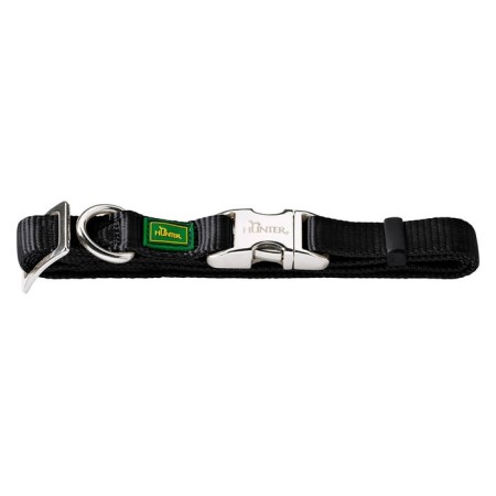 Nylon collar for dogs Hunter Alu-Strong M, 40-55 cm, with a metal fastener, black 1562