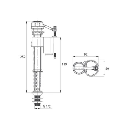 Intake IDDIS F012400-07 valve, lower eyeliner-2