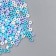 Glass 8/0 "Marshmallow. Matte. Melange. Blue" 10 g