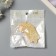 Decor for the creativity of the felt shine "Star" yellow 3x3 cm