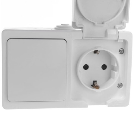 Block, OP, Allegro Universal 5562968 1 key, socket, IP54, white color-1