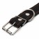 Leather collar on synthetic winterizer, dimensionless, 71 x 3.5 cm, Osh 29-62 cm, black