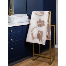 Tmach Tensor Guten Morgen Cat Love, 450 gr, size 30x50 cm, beige color