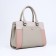 Bag Tout with zipper, external pocket, long belt, beige color