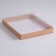 Cardboard box with a transparent lid, craft, 26 x 21 x 3 cm