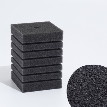 Rectangular sponge for the turbo filter No. 10, 10 x 10 x 14 cm, gray