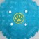 Croaking ball for dogs, hard, 7.5 cm, blue