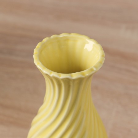 VAZA Ceramics Table "Olven" waist, 18x7.5 cm, yellow-1