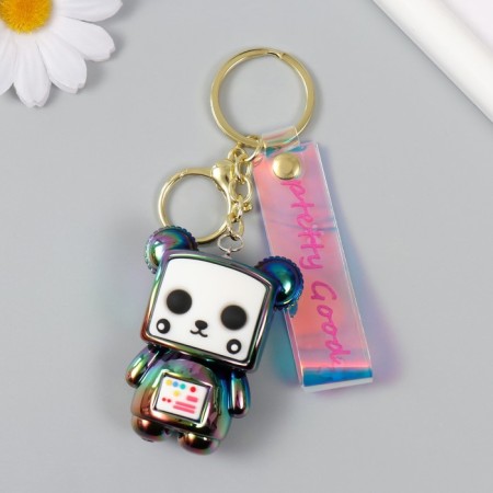 Trick plastic, rubber with carbine, belt "Bear-robot" gasoline 2.7x4.5x6 cm-1