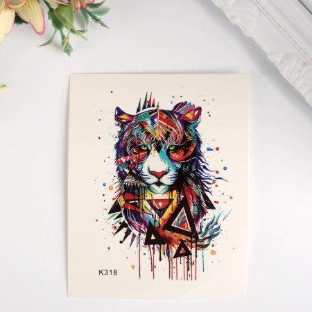 Tattoo on the body color "Tiger" 10x8 cm