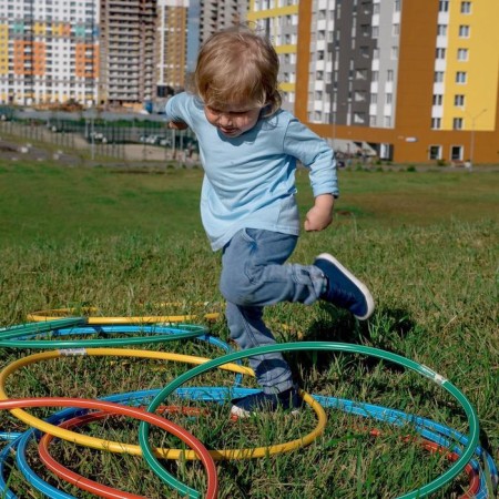Hoop, diameter 70 cm, yellow color-8