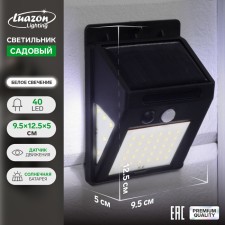 Garden lamp on a sunny battery with a motion sensor, invoice, 9.5 × 12.5 × 5 cm, 40 LED, white glow