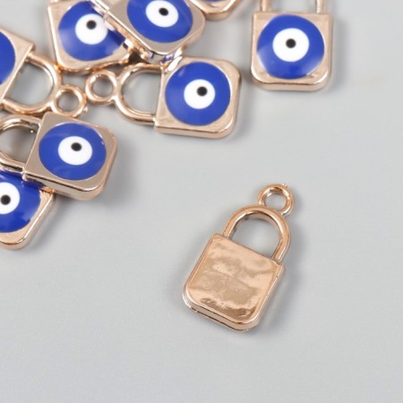 Decor for creativity plastic for metal "Lacking from the evil eye" gold 1.2x0.3x2.3 cm-1