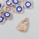 Decor for creativity plastic for metal "Lacking from the evil eye" gold 1.2x0.3x2.3 cm