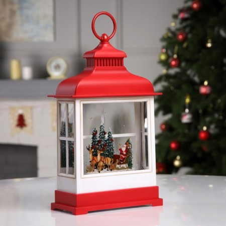LED figure “Lantern with a harness” 16.5 × 26.5 × 7.8 cm, plastic, AAX3 batteries (not in the kit), USB, glow warm white-1