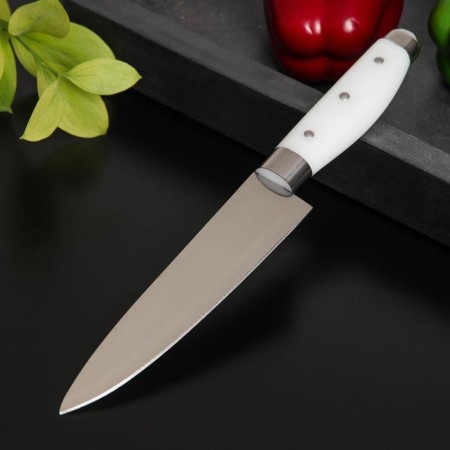Knife Kitchen shade "Inkanto", blade 15 cm, white color