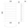 Terminus water heated towel rail "Atlanta+" P8, 500x800 mm, lower connection, chrome