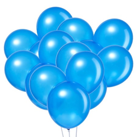 Latex ball 12 ", metal, set 100 pcs., Blue color-2