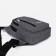 Male sling bag from textiles, gray color