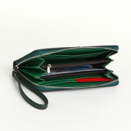Women's wallet with lightning, green color-3