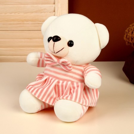 Soft toy "Trunk in the dress", white color-1