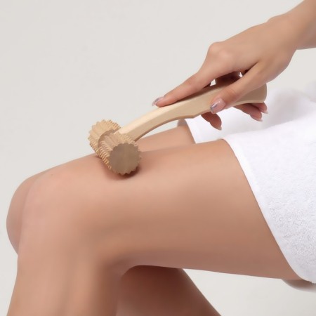 Massage "rink", 20 × 9 × 4 cm, wooden, toothe-2